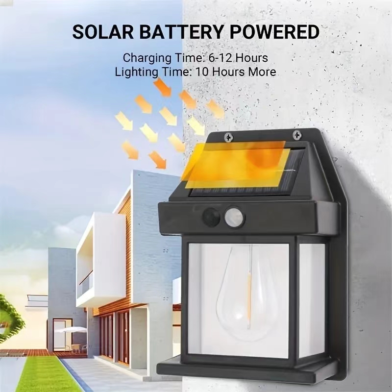 Renewable Energy House - Солнечный уличный водонепроницаемый светодиодный настенный светильник,